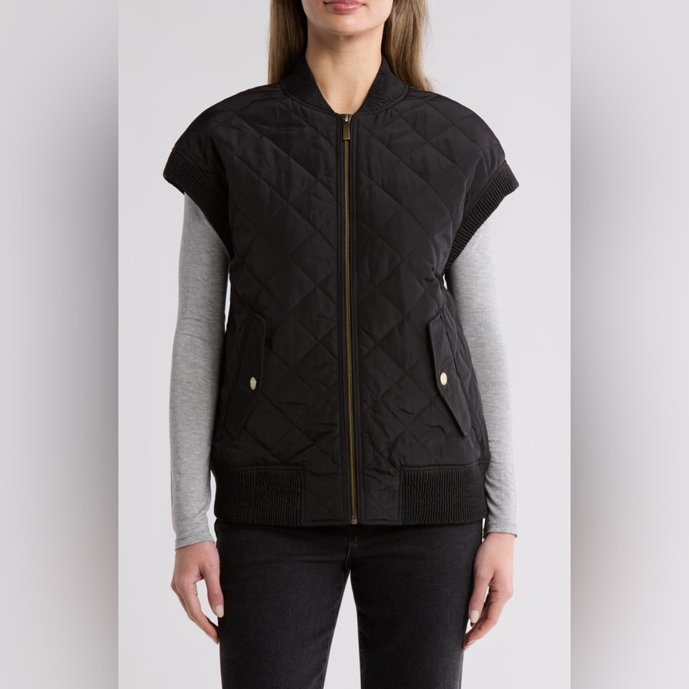 Michael Kors Black Quilted Women's Vest